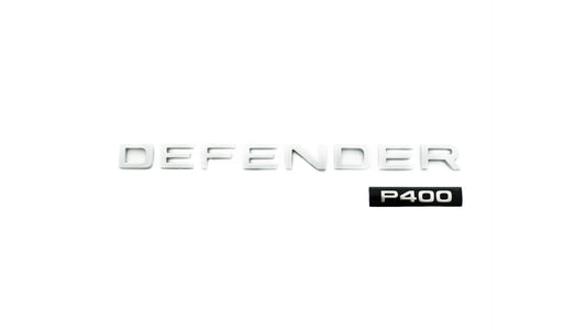Genuine Trunk Name Plate - LR130745 Silver (Defender P400)