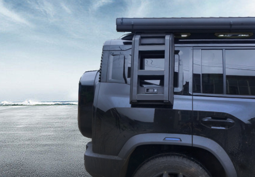 Jetour T2 Rear Ladder - Defender Design (Black)