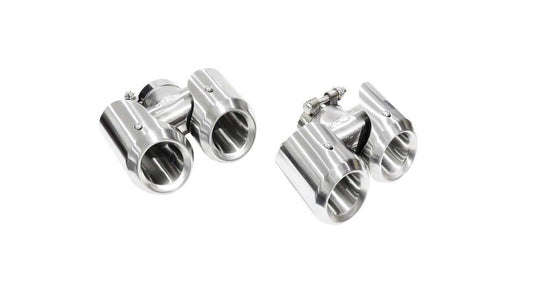 Aftermarket Exhaust Pipe Set - Silver (V6 To V8 Design)