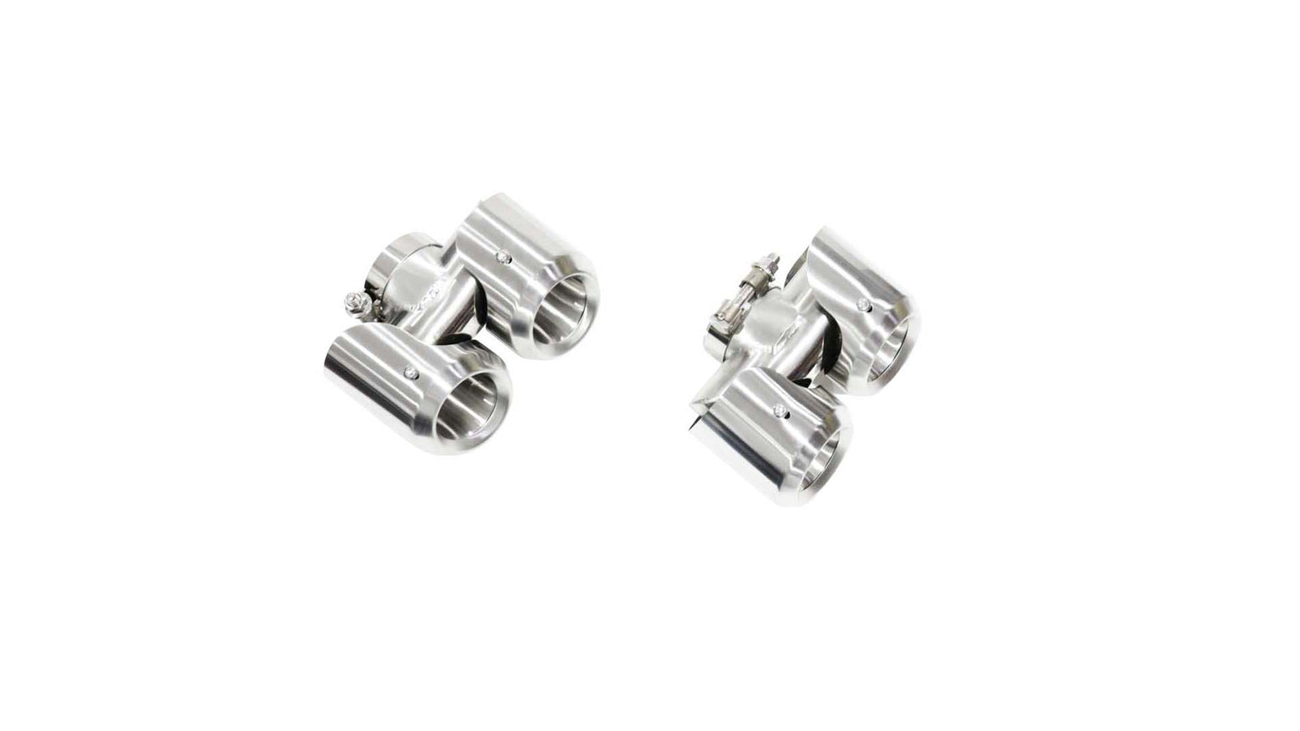 EXHAUST PIPE SET - SILVER