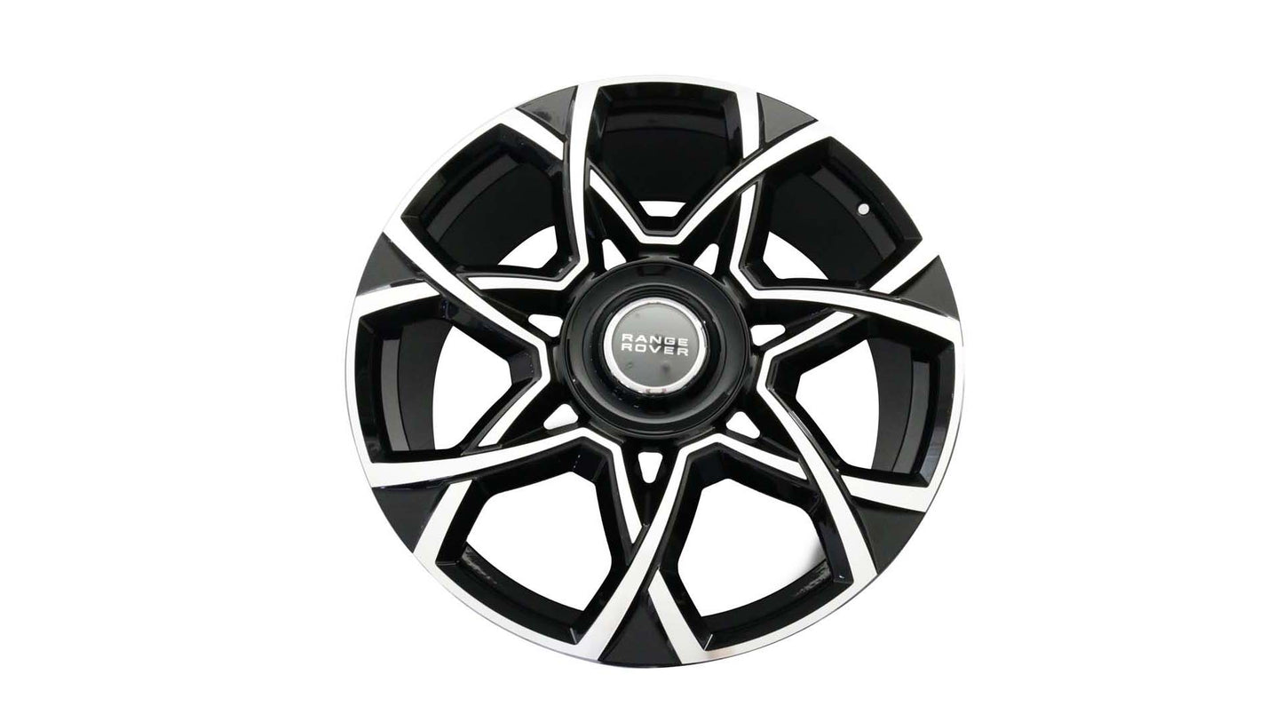 23 INCH LAND ROVER ALLOY WHEEL - GLOSSY BLACK & CHROME