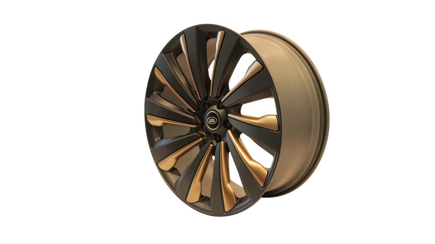 23 INCH RANGE ROVER SV ALLOY WHEEL - LR166714 - BLACK & GOLD