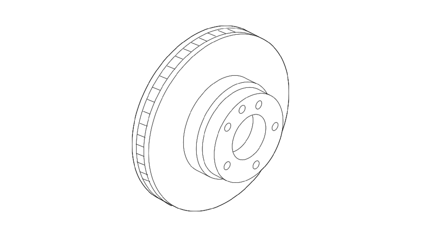 LZLR033302 Rear Brake Disc ZRT for Range Rover Discovery 5 / Vogue / Sport