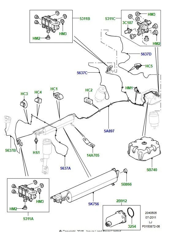 GENUINE LRRVH500070 Air Compressor Valve Levelling for Vogue 2002–2009