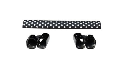 EXHAUST PIPE SET WITH SUPPORT BRACKET - BLACK