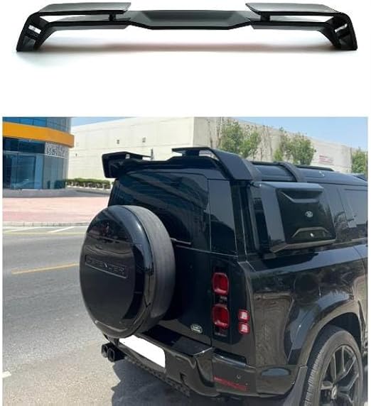 Rear Spoiler Glossy Black Fit For Defender