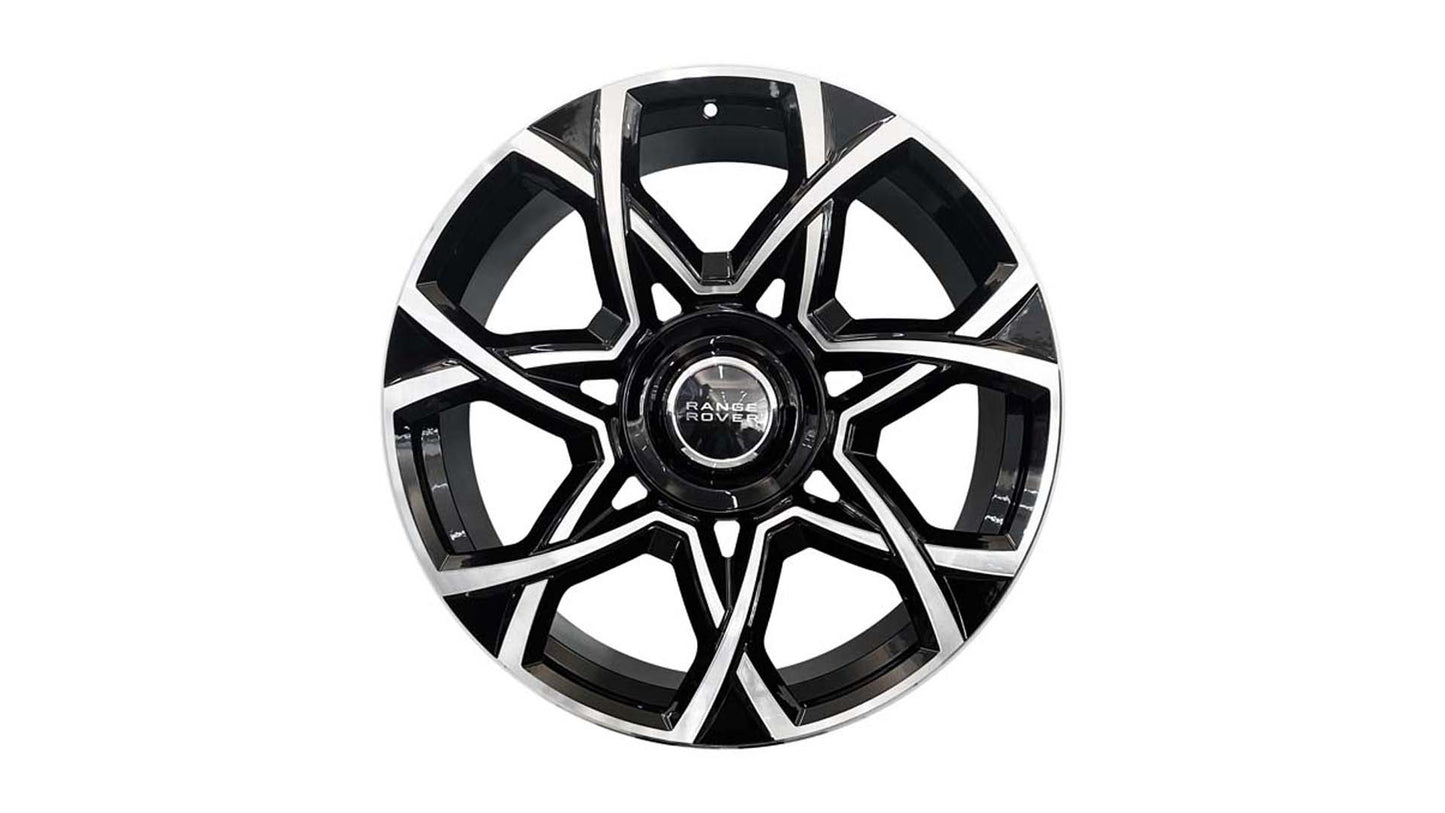 23 INCH LAND ROVER ALLOY WHEEL - GLOSSY BLACK & CHROME